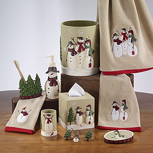 Avanti Linens - Toothbrush Holder, Resin Countertop Accessories, Christmas Decorations (Snowmen Gathering Collection) - size: Toothbrush Holder