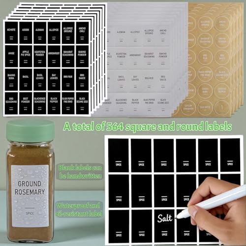 Spice Jars with Labels - 24 Glass Spice with Shaker Lids & Airtight Plastic Caps - 4oz Complete Seasoning Containers Organizer Set for Cabinet, Drawer & Rack (Light Green) - color: Light Green