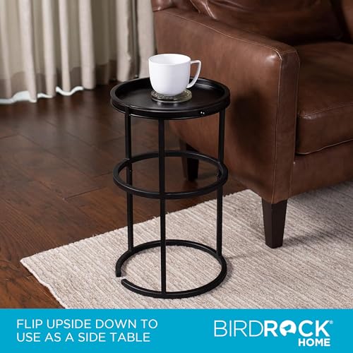 BIRDROCK HOME Circular Umbrella Holder with Removable Drip Tray - Stand for Umbrellas - Entryway - Decorative Metal Freestanding Rack Organizer - Cane Walking Stick Holder - Black - style: Open