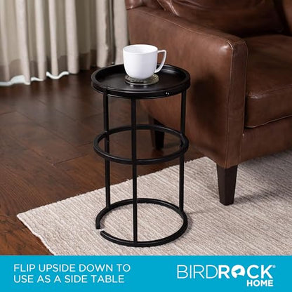 BIRDROCK HOME Circular Umbrella Holder with Removable Drip Tray - Stand for Umbrellas - Entryway - Decorative Metal Freestanding Rack Organizer - Cane Walking Stick Holder - Black - style: Open