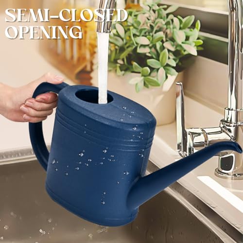 Watering Can for Garden Indoor Plants Outdoor Plant House Flower - 1/4 Gallon - Deep Blue - color: Blue