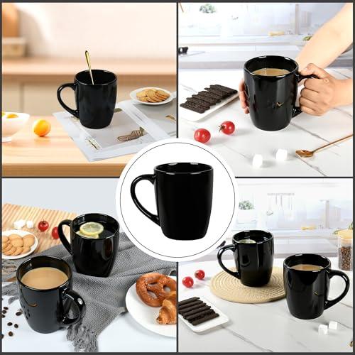 BYCNZB 27OZ Extra Large Ceramic Coffee Mug, Jumbo Coffee Mugs, Big Tea Cups with a Large Handle for Office and Home set of 2 (Black) - color: Black