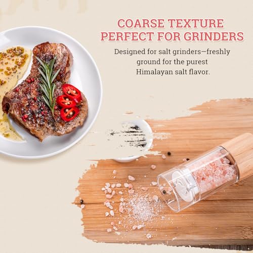 52USA Whole Black Peppercorn 18 Oz + Himalayan Pink Salt 39 Oz Coarse Grain | Salts and Pepper Grinder, Black Peppercorn Refil, Kosher, Pink Himalayan Sea Salt, 2 Piece Set