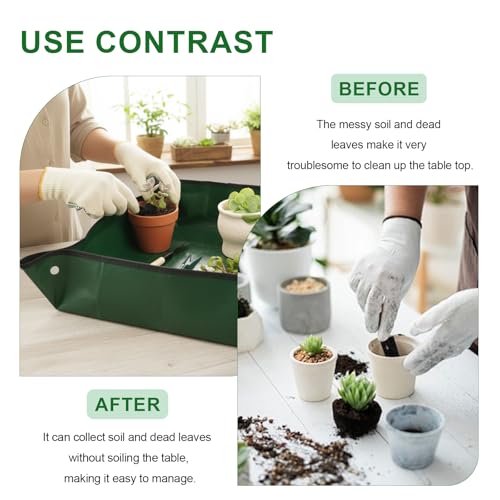 16Pcs Garden Tools, Mini Garden Hand Transplanting Succulent Tools Set, 19.6" Thickened Plant Repotting Mat & Succulent Hand Tools, Plants Transplanting Supplies for Indoor Outdoor Fairy Care, Cactus