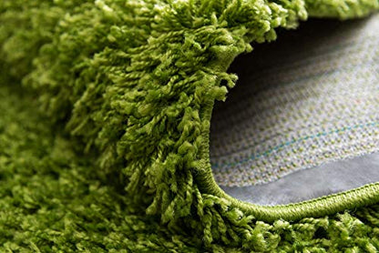 Unique Loom Solid Shag Collection Area Rug (2' x 3' 1" Rectangle, Grass Green) - color: Grass Green, size: 2' x 3'1" (Rectangular)