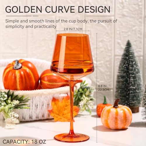 Venus Wine Glasses Set of 6-18oz【Hand Blown】 Crystal Melanin Wine Glasses with Stem- Wedding gift set for wine lovers Red White Wine Dinner - color: Venus