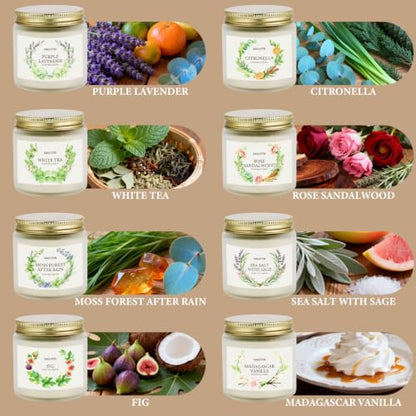 Scented Candles for Home,8 Pack Soy Candles Gift Set for Women,Aromatherapy Candle with Crystals Inside-Perfect for Mother's Day,Valentine's Day, Birthdays, Anniversaries,Christmas