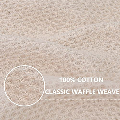 Homaxy 100% Cotton Oversized Waffle Weave Kitchen Towels 8-Pack, Beige | 20 x 28 Inches, Ultra Soft Absorbent Dish Towels, Quick Drying Large Cleaning Towels - color: Beige, size: 20 X 28 - 8 Pack