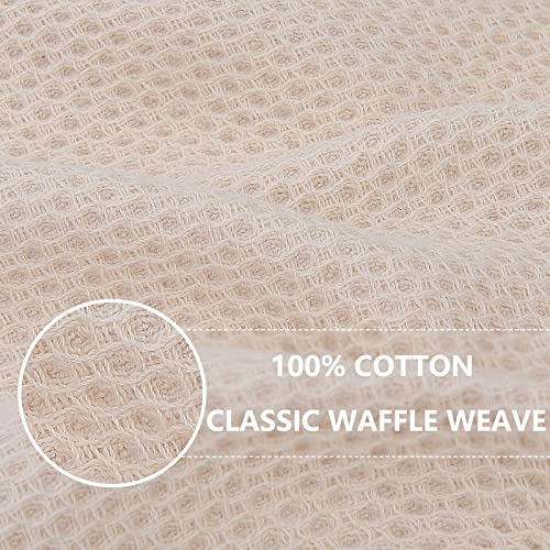 Homaxy 100% Cotton Oversized Waffle Weave Kitchen Towels 8-Pack, Beige | 20 x 28 Inches, Ultra Soft Absorbent Dish Towels, Quick Drying Large Cleaning Towels - color: Beige, size: 20 X 28 - 8 Pack