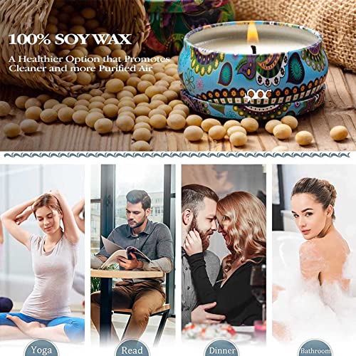 Soy Wax Scented Candle Set, Scented Candles Gift for Women, Aromatherapy Candles Set, Perfect for Women, Birthday, Bath Yoga, Weddings, Christmas, Mother's Day, Valentine's Day,Yellow - color: Yellow