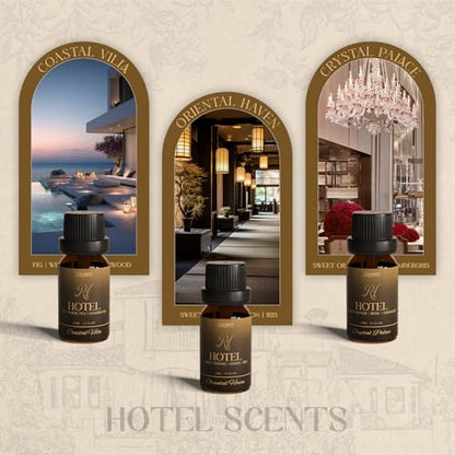 SALUBRITO Hotel Diffuser Oils Gift Set, Hotel Essential Oil for Diffuser, Luxury Fragrance Oils Inspired By 5-Star Classic Hotel Scents, Gift for Women & Men, Candle, Soap Making Scents - color: Gold