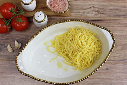 Pampa Bay Titanium Baking Dish (Oval, Golden Salerno) - color: Golden Salerno, size: Oval