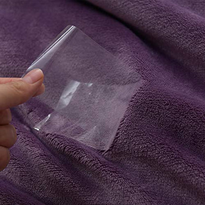 NANPIPER Couch Blanket Reversible Sherpa Flannel Blanket Ultra-Soft Plush Warm Fleece Microfiber (60"x80",Cassis Purple) - color: Cassis Purple, size: Twin