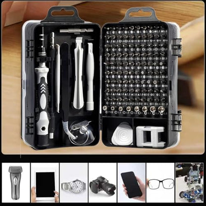 115-in-1 Precision Screwdriver Sets, Professional Repair Tool Kit with Flat Head & Multiple Bits for Electronics, Phone, Watch, Glasses, Automotive Maintenance - Non-Slip Handle & Tweezers - size: 115-in-1