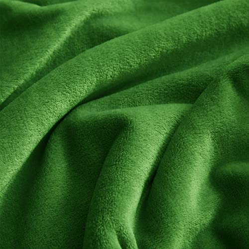KMUSET Fleece Blanket Twin Size Emerald Lightweight Super Soft Cozy Luxury Bed Blanket Microfiber - color: Emerald, size: Twin(60"x80")