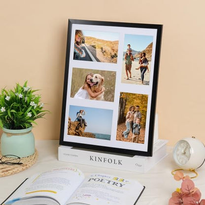 Fixwal 11x14 Collage Picture Frame, Holds Five 4x6 Photos, PVC | Shatter Resistant Plastic Cover, Wall Decor - size: 11x14（5-4x6）