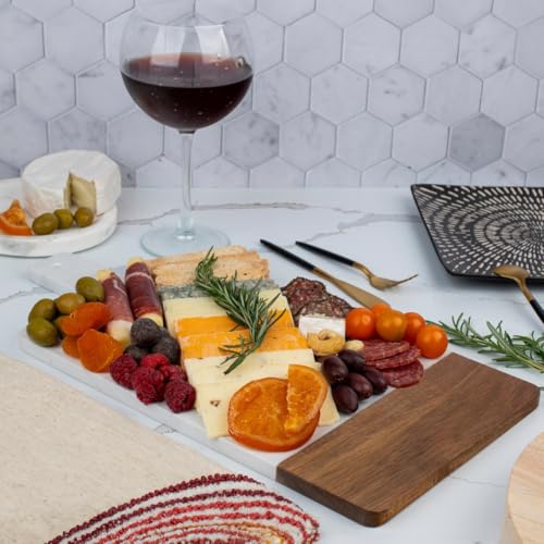 Personalized Charcuterie Boards Gift Set, Marble and Wood Cheese Board Set with Handle, Custom Cutting Board Charcuterie Board, Charcuterie Boards With Handle