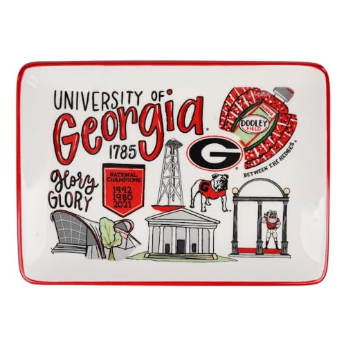 Georgia Key Tray - Georgia Icon Jewelry Tray, Decorative Key Storage for Entryway, Wallet and Ring Dish, UGA Design Catch All Dish, 8" x 5" - style: Georgia Icon