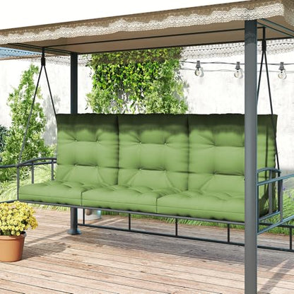 Outdoor Chair Cushions 42x21x4 Inch Set of 2, Olive | Patio Cushions for Dining Rocking Chairs, High Back Soft Seat Pad with Ties, Waterproof Fade Resistant, Indoor Outside Use - color: Olive