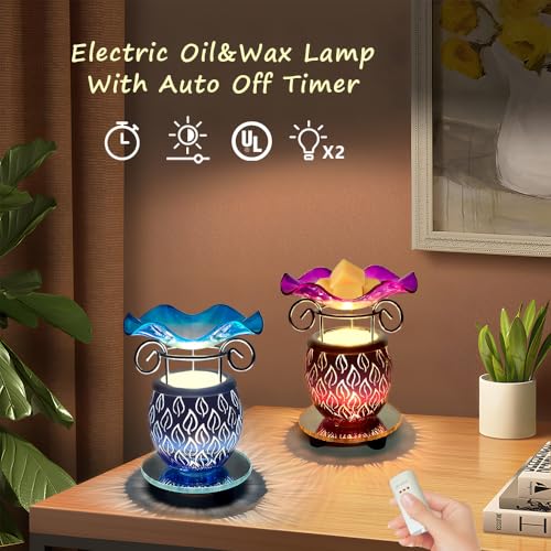Electric Scented Wax Warmer with Auto Off Timer - Candle Wax Melt Fragrance Burner (Candlelight-Purple) - color: Candlelight-purple