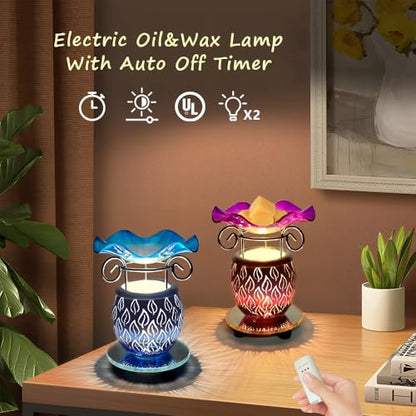 Electric Scented Wax Warmer with Auto Off Timer - Candle Wax Melt Fragrance Burner (Candlelight-Purple) - color: Candlelight-purple