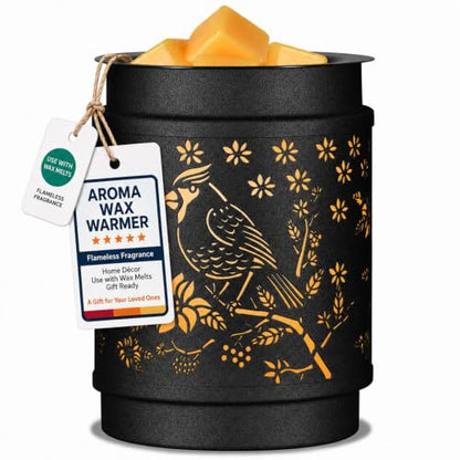 mocosa Metal Wax Melt Warmer Electric Candle Fragrance Burner | Oil Burner 2 in 1，Gifts for Women，Mother's Day，for Home Office Bedroom，Cardinal Decorations - style: Cardinal