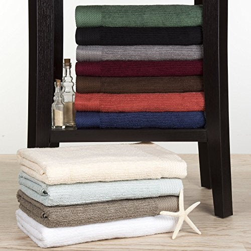 Lavish Home Ribbed 100% Cotton 10 Piece Towel Set - Seafoam - color: Seafoam, size: 27" x 54"