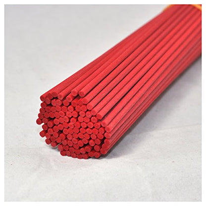 50 Pieces Fiber Reed Diffuser Replacement Refill Sticks for Aroma Fragrance (Red, 10" x3mm) - color: Red, size: 10"x3mm