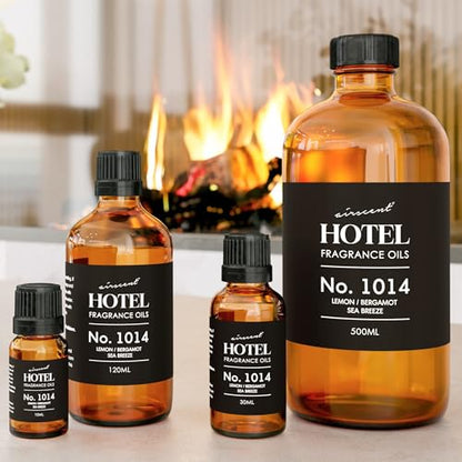 AirScent Hotel Diffuser Oil No. 1014 - Iconic 5-Star Hotel Blend - 30 mL | Lemon Bergamot Sea Breeze - Coastal Blend - Fragrance Oil for Ultrasonic and Waterless Diffusers and Crafting - size: 1 Fl Oz (Pack of 1)