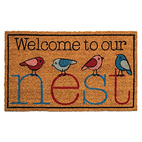 Notrax, Welcome Nest, Vinyl-Backed Natural Coir Doormat, 0.5" Thick Entry Mat for Indoor or Outdoor Use, 18"x30", C12 (C12S1830NW)