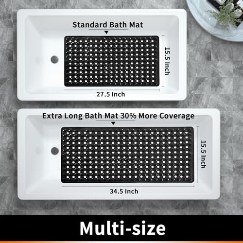 Yimobra Chenille Bathroom Rugs & Bath Tub Mat, Non Slip Extra Thick Soft Absorbent Bath Rug, Machine Washable Quick Dry Bath Mat for Bathroom Floor, Tub and Shower, Home Decor Accessories