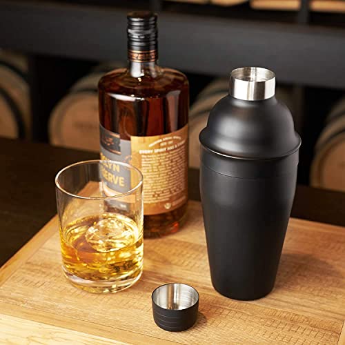 JNWINOG Cocktail Shaker Set Stainless Steel Bartending Kit 18.6oz Cocktail Bar Set Cocktail Mix Drink Making Kit Professional Bar and Home Drink Bar Tools for Bartender (Matte Black, 7Pcs) - color: Matte Black, size: 7Pcs
