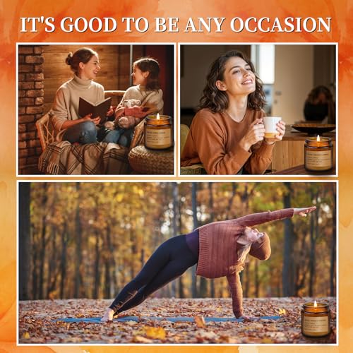 Candles for Home Scented, 6 x 3.5 oz Soy Wax & 150 Hours Long Lasting Fall Candles, Gifts for Women Birthday Thanksgiving Day Merry Christmas - color: 6 Pack Fall Candles