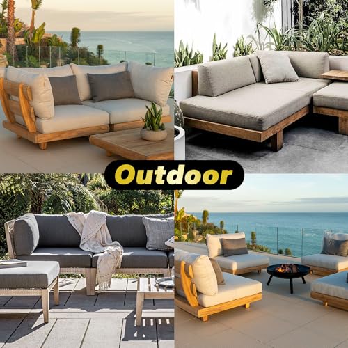 Custom Bench Cushions - Choose Your Firmness (Soft/Medium/Firm), 90+ Waterproof & Scratch-Resistant Fabric Options, 6 Stylish Designs for Indoor/Outdoor Furniture