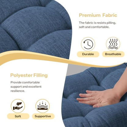 Bench Cushions for Indoor Furniture 42"X17"X3", 1 PC, Navy | 3"/8 cm Thick, Soft Non-Slip Window Seat Cushion, Tufted Bench Seat Cushion for Dining, Piano Benches and Window Seats - color: Navy