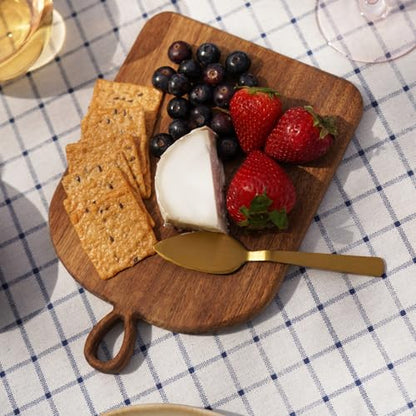 Twine Small Serving Board, Charcuterie Boards Accessories Appetizer Serving Tray, Small Cutting Board Acacia Wood Serving Tray Set of 1 - style: Small Acacia with Handle
