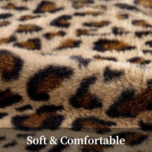 GALMAXS7 Cheetah Pillow Covers Leopard Throw Pillow Covers Set of 2, 12x20 | Faux Fur Throw Pillow Covers Leopard Couch Pillow Covers Fluffy Soft Decorative for Home Living Room Bedroom - size: 20" x 12" (Pack of 2)