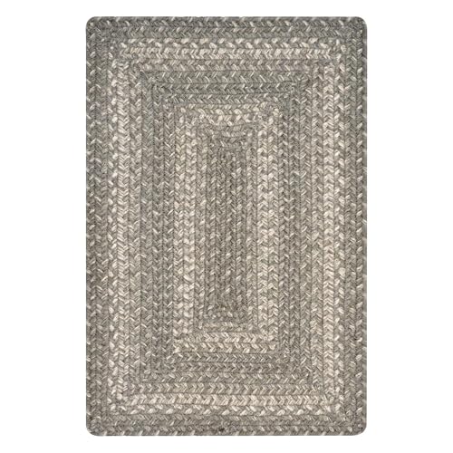 Homespice Grey Cloud Jute Braided Placemats, Rect 13x19 Set of 6 | Grey Protects Tabletop in Style and Everyday and Holiday Table Mats, Rich Colors, Reversible, Durable and Easy to Clean - color: Grey Cloud