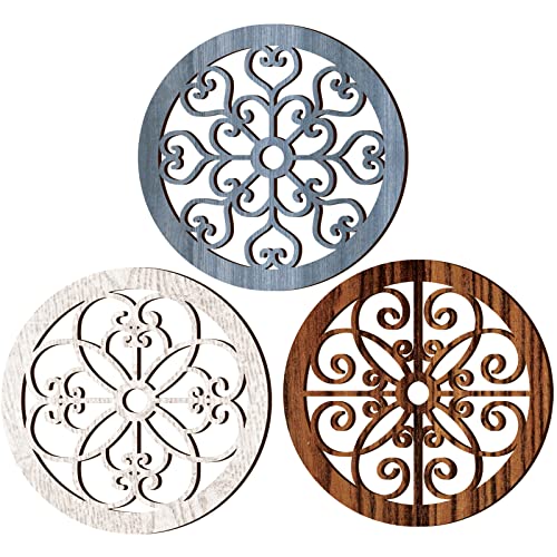Blulu 3 Pieces Thicken Rustic Wall Decor Farmhouse Wall Art Decor Wood Hanging Decoration for Living Room Bedroom Home Indoor Outdoor Office(Vintage Style) - color: Vintage Style