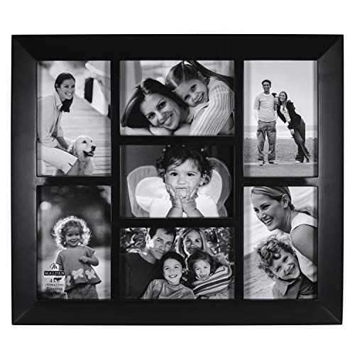 Malden International Designs Berkeley Black 7 Opening Collage Photo Wall Frame - color: Black, size: 7-Opening
