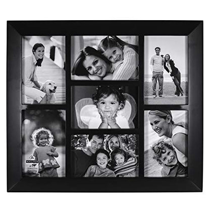 Malden International Designs Berkeley Black 7 Opening Collage Photo Wall Frame - color: Black, size: 7-Opening