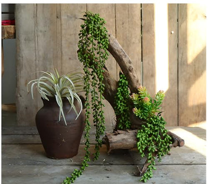 6pcs Fake Hanging Succulents Plants,Faux String of Pearls Plant | Artificial Greenery Decoration for Wall, Diy Filler,Backdrop, Garden, Indoor and Outdoor