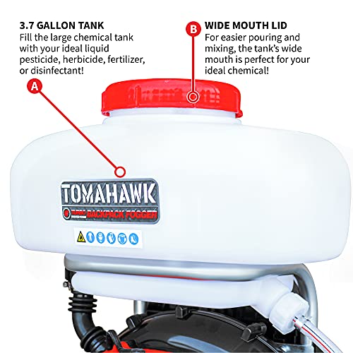 Tomahawk Power 3HP Backpack Mosquito Fogger Leaf Blower 3.7 Gallon Tank Garden Sprayer (Turbo Fogger + ULV Nozzle) - size: Turbo Fogger (With ULV Nozzle)