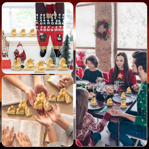 RoundFunny 50 Pcs Christmas Miniatures Nativity Resin Nativity Figures Bulk | Christmas Holy Family Figurine, Hide and Seek for Family, Nativity Scene Religious Gifts for Xmas Christian Goodie Bag Favors - style: Nativity
