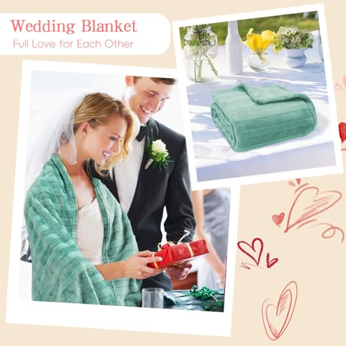 3-Pack Fleece Throw Blankets 50x60, 300GSM Ultra Soft Flannel, Siro-Spun Yarn Dual-Tone Textured Design, Lightweight Warm Couch Sofa Bed Blankets, No Shedding All Season (Light Green) - color: Siro Yarn Light Blue