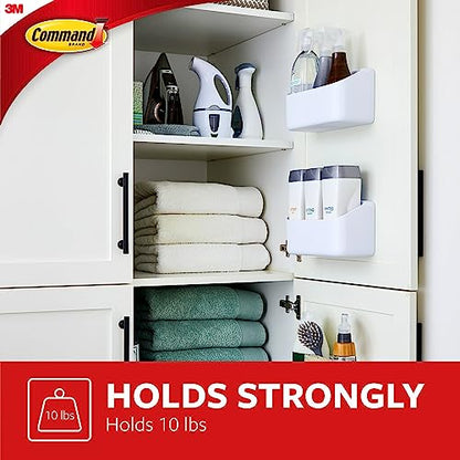 Command Organizing Caddy, 1 Caddy, 4 Large Strips | Command Strips Wall caddy, Tool Free Adhesive Organizer For Cleaning Supplies, Closets, Pantry, Home, And Office