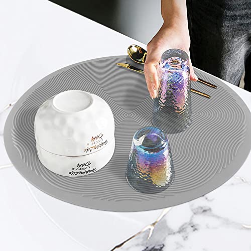 KooMall 12 10 8 Inch Multi-use Microwave Mat, Trivet, Pot Holders, Drying, Baking, Place Mat, Utensils Rest, Silicone Cover Pad for Hot Pot Pans Bowls Plates Dishes Kitchen Counter,Heat Resistant,Gray - color: 12+10+8 Gray