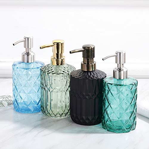 YunNasi Soap Dispenser with Pump, Refillable Liquid Hand Soap Dish Soap Dispensers for Bathroom Counter, Kitchen Sink (Black) | Liquid Hand Soap Dish Soap Dispensers for Bathroom Counter, Kitchen Sink, Black - color: Black