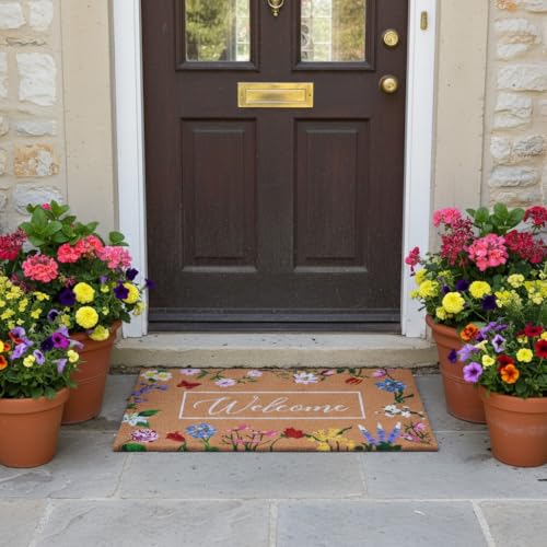 Calloway Mills Butterfly Garden Welcome Doormat 24 x 36 - color: Butterfly Garden Welcome, size: 2' x 3' (Rectangular)