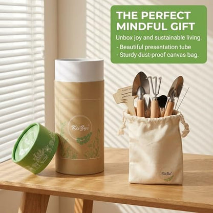 Indoor Garden Tools for Gardening - KiiZYS 12-Piece Small Garden Tools Set - Indoor Gardening Gifts for Women - Mini Hand Tools House Plant Tool